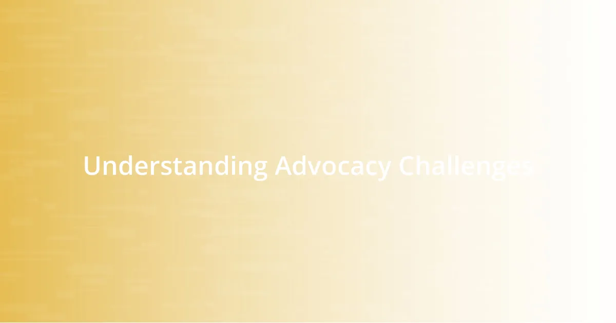 Understanding Advocacy Challenges