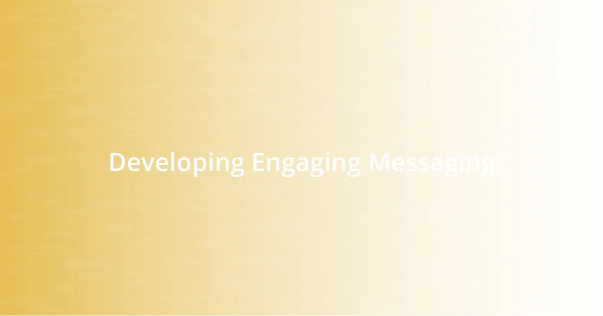 Developing Engaging Messaging